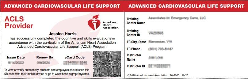 ACLS eCard Example